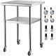Vevor Stainless Steel Work Table Commercial Food Prep Table 24x24x36in With Wheels