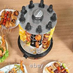 Vertical Electric Grill Barbecue Table 9 Skewers Kebab Machine BBQ Rotisserie