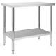 Vidaxl Kitchen Work Table 100x60x85 Cm Stainless Steel