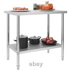 VidaXL Kitchen Work Table 100x60x85 cm Stainless Steel