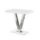 Vienna Bar Table Rectangular In White Gloss And Stainless Steel