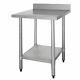 Vogue Prep Table Made Of Stainless Steel With Upstand 900x600x600mm