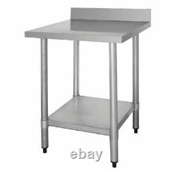 Vogue Prep Table Made of Stainless Steel with Upstand 900X600X600mm