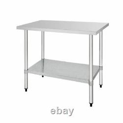 Vogue Prep Table Made of Stainless Steel without Upstand 900X1200X600mm