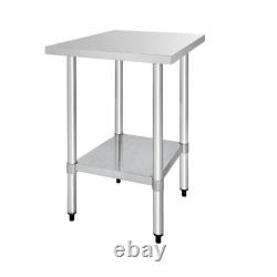 Vogue Prep Table in 430 Stainless Steel with Reinforced Steel Legs