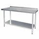 Vogue Prep Table With Upstand Stainless Steel Easy To Clean 1200 Mm