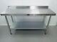 Vogue Prep Table With Upstand Stainless Steel Easy To Clean 1500 Mm