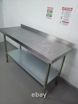 Vogue Prep Table with Upstand Stainless Steel Easy to Clean 1500 mm