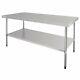 Vogue Stainless Steel Centre Table 900 X 1800 X 900mm With Undershelf Gl279