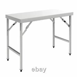 Vogue Stainless Steel Folding Table Stainless Steel 900(h)x1200(w)x600(d)mm