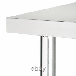 Vogue Stainless Steel Prep Table with Galvanised Under Shelf 900x600x700mm