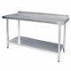 Vogue Stainless Steel Prep Table With Upstand 1200mm X 600mm T381 Catering