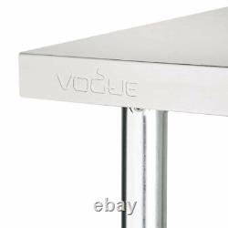 Vogue Stainless Steel Prep Table with Upstand 1200mm x 600mm T381 Catering