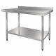 Vogue Stainless Steel Prep Table With Upstand 1500mm X 700mm Gj508 Catering