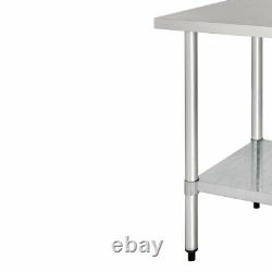 Vogue Stainless Steel Prep Table with Upstand 1500mm x 700mm GJ508 Catering
