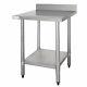 Vogue Stainless Steel Prep Table With Upstand 600mm X 600mm T379 Catering