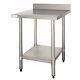 Vogue Table Stainless Steel Table With Upstand 600mm Deep Various Widths