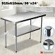 Voilamart Stainless Steel Commercial Work Bench Catering Kitchen Table 3ftx2ft