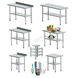 WestWood Stainless Steel Commercial Catering Table Work Bench Kitchen Top New
