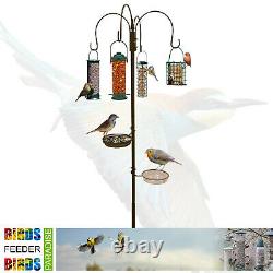 Wild Bird Feeding Station With Feeders Garden Hanging Water Bath Table Seed Tray